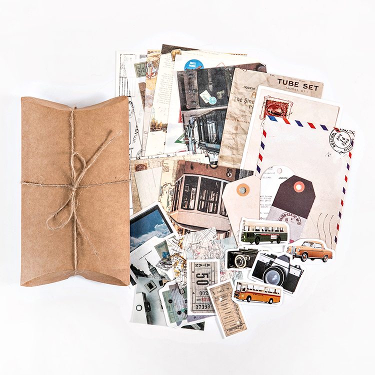 30 Pcs / Set Bahan Tekstil Desain Kupu-Kupu Bulan Gaya Vintage 6 Desain Untuk Dekorasi Album Jurnal Scrapbook-1