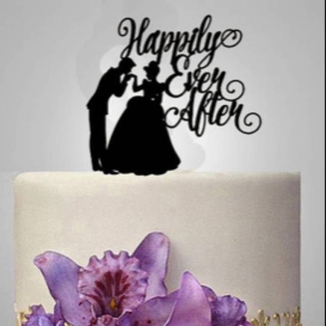 WEDDING CAKE TOPPER ENGAGEMENT KUE TUNANGAN SANGJIT HAPPILY EVER AFTER KUE CINDERELLA AKRILIK DEKOR