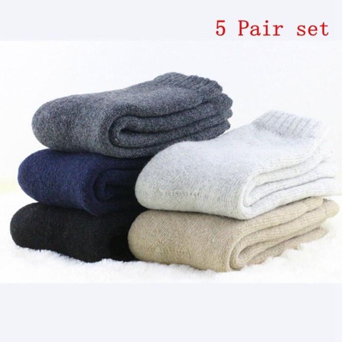 Kaos Kaki Tebal wol musim dingin unisexWinter thermal wool socks