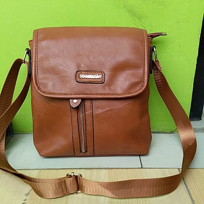 (nego) sling pria kulit mantul brand ssamzie