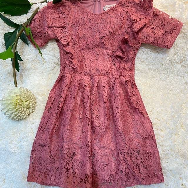 DRESS PESTA BROKAT ANAK UMUR 6-11 TAHUN +FURING PREMIUM