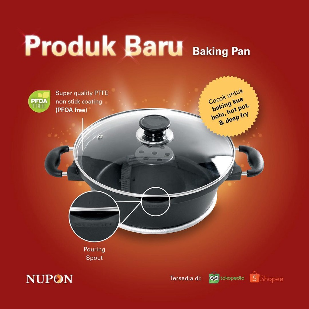 Baking Pan Nupon 28 cm Meifan Stone Anti Lengket