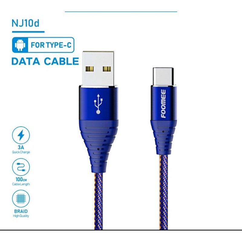 KABEL DATA FOOMEE TYPE-C