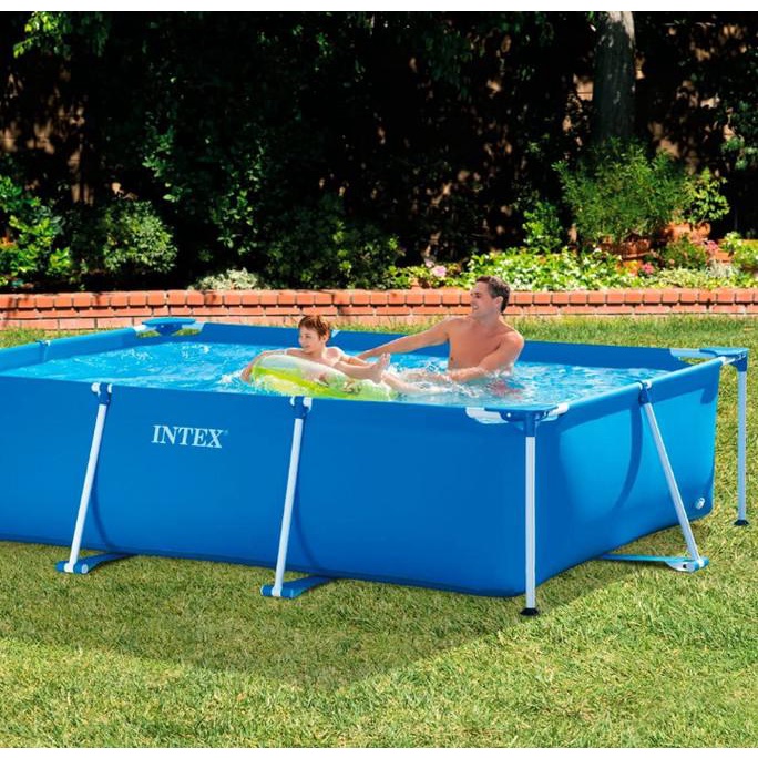 KOLAM RENANG ANAK JUMBO BESAR KOTAK PORTABLE INTEX 28272 PLASTIK BESI