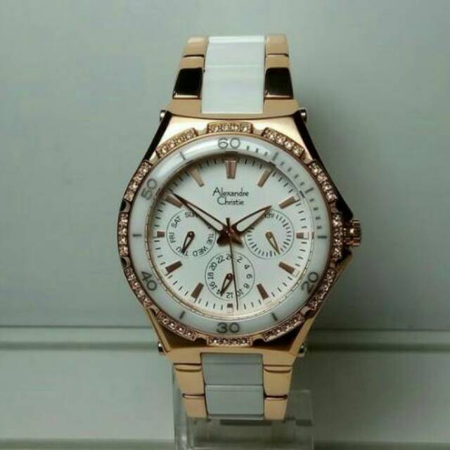 Jam Tangan Alexander Christie AC2294 BF Keramik Putih 38mm - Ceramic Watch