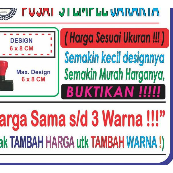 

☎ Stempel Warna Persegi Panjang Ukuran 66 x 85 mm ( Stempel Flash ) ✼