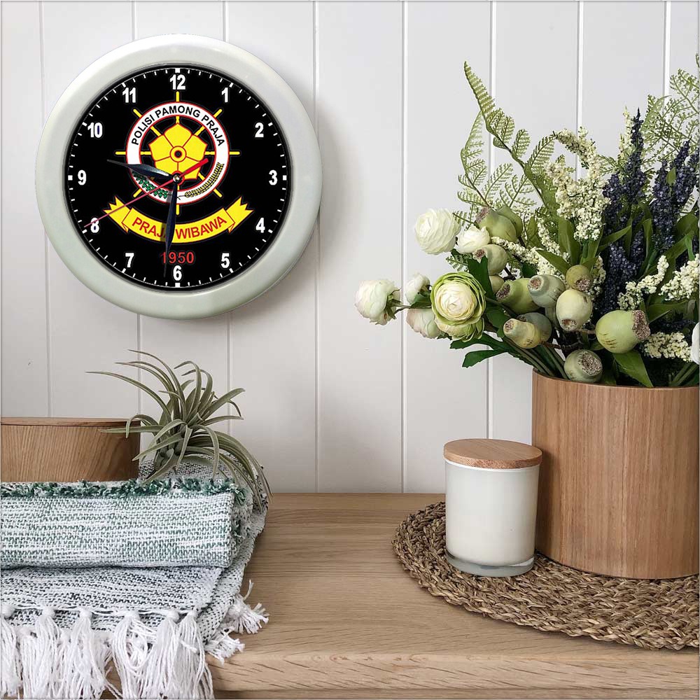 JAM DINDING SAT POLL PP 3   (DIAMETER 30CM)