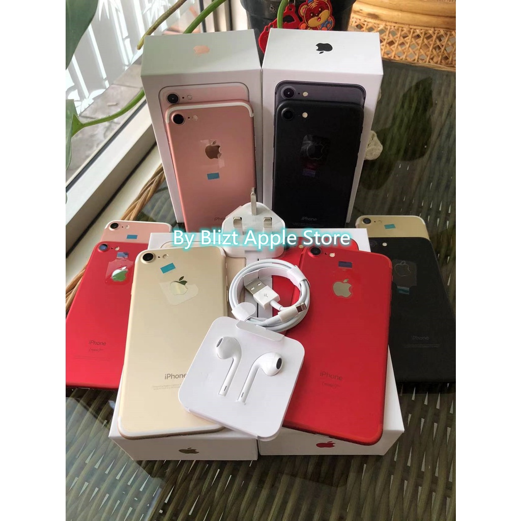 iPhone 7 32GB Fullset  All Sim Silent Original  Ex inter Second Mulus100%  3utools All Green (Garansi 1 Tahun)