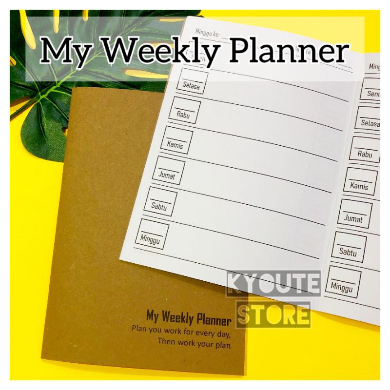 

Buku My Weekly Planner Kyoute A5 Perencanaan Harian Agenda Plan Schedule