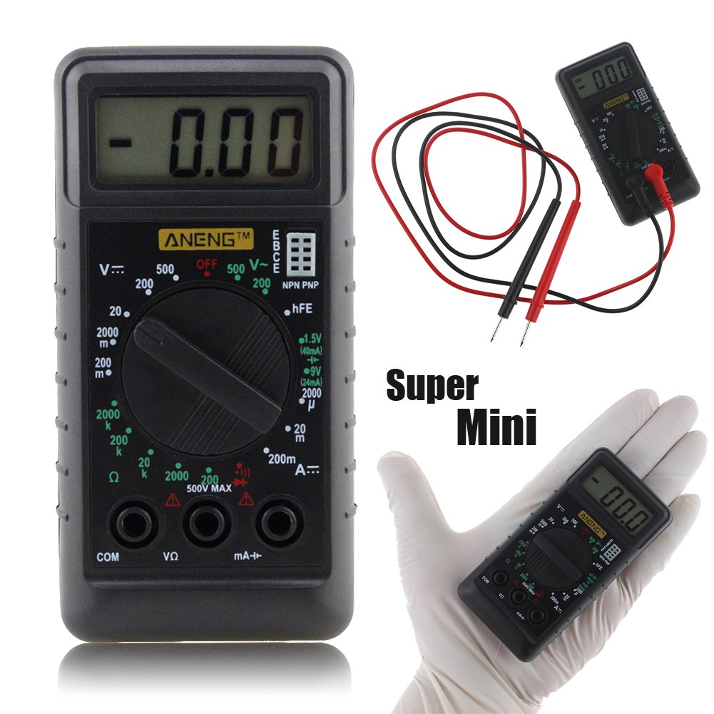 MOJITO Mini Pocket DMM Digital Multi Meter OHM Test Voltmeter Ammeter with Buzzer #MD