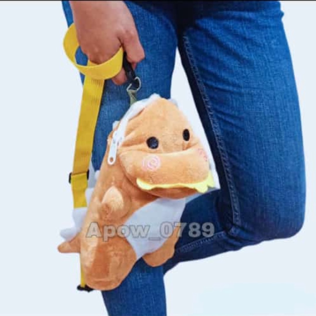 Boneka Motif Dinosaurus Tas Selempang Bahu Kartun Dinosaurus