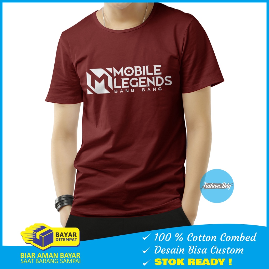 Kaos Pendek Pria Mobile Legend Bang Bang Distro Bahan Combed 30S