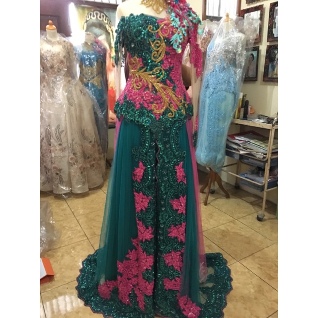 Kebaya Pengantin Tosca Hijau