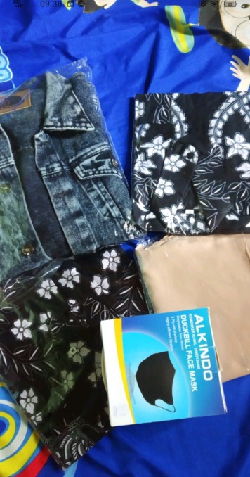 Promo Batik Couple Keluarga Sarimbit Sania Ruffle Batik Ori Ndoro Jowi Motif Emprit Putih