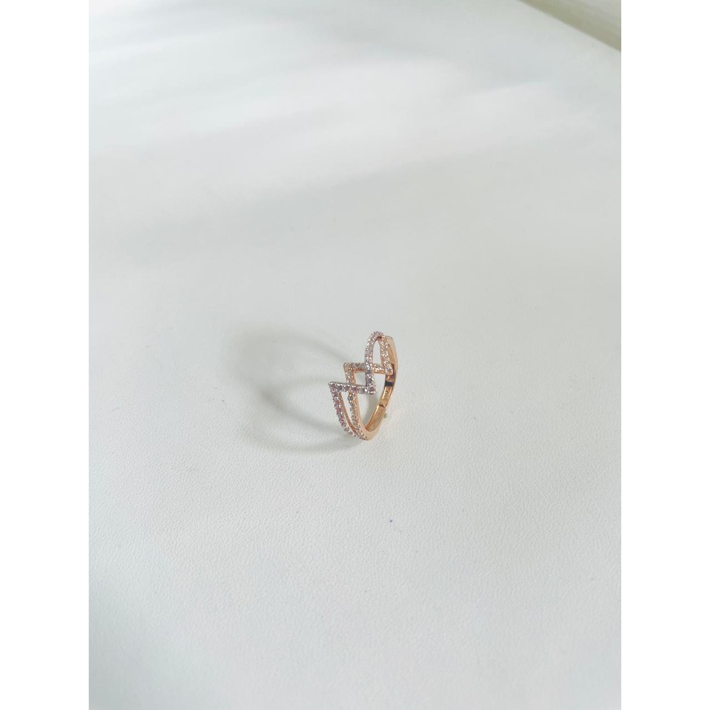 Cincin emas asli model petir kadar 300