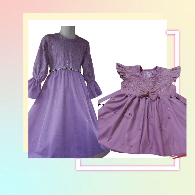 dress brokat kombinasi satin panjang