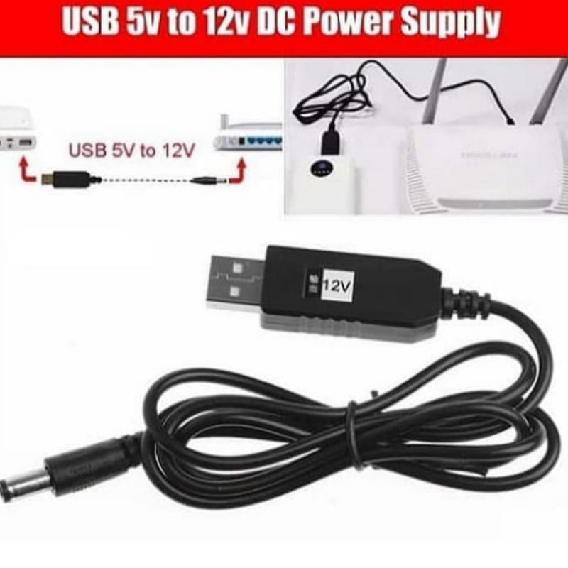 kabel adapter usb step up DC 5V to DC 12C