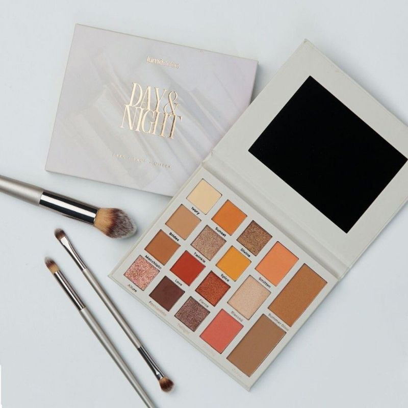 Image of Lumecolors 12 Colors Eyeshadow Day & Night Palette with Makeup Brush #3