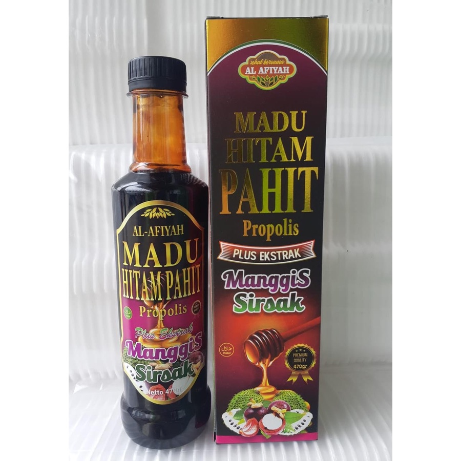 

Madu Hitam Pahit Plus Sirsak Dan Kulit Manggis | Madu Pahit Al Fiyah 470gr | Original Asli