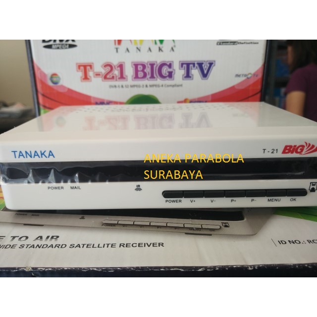 Receiver Parabola MPEG4 Tanaka T21 BIG TV FTA ONLY NON CARD