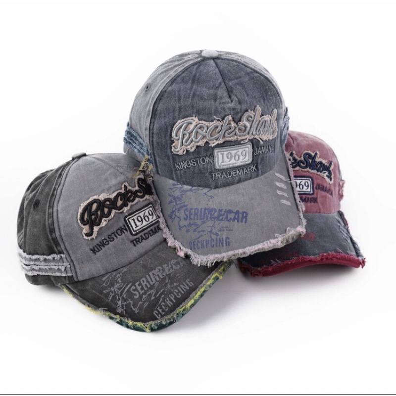 Topi Baseball pria import boordir sobek  ROCK SHANK Hat Cap Casual Sport Itopi pria keren