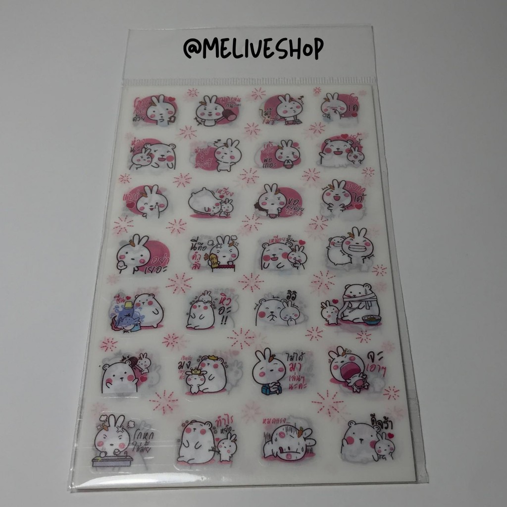 

6 Lembar Bunny Deco Stickers Diary Journal
