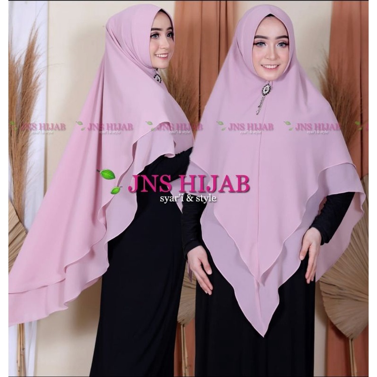 KHIMAR NAMIRA POLOS/LINK KHUSUS GROSIRAN/HIJAB JUMBO 2 LAYER/JILBAB CERUTY PREMIUM ORI JNS HIJAB-1