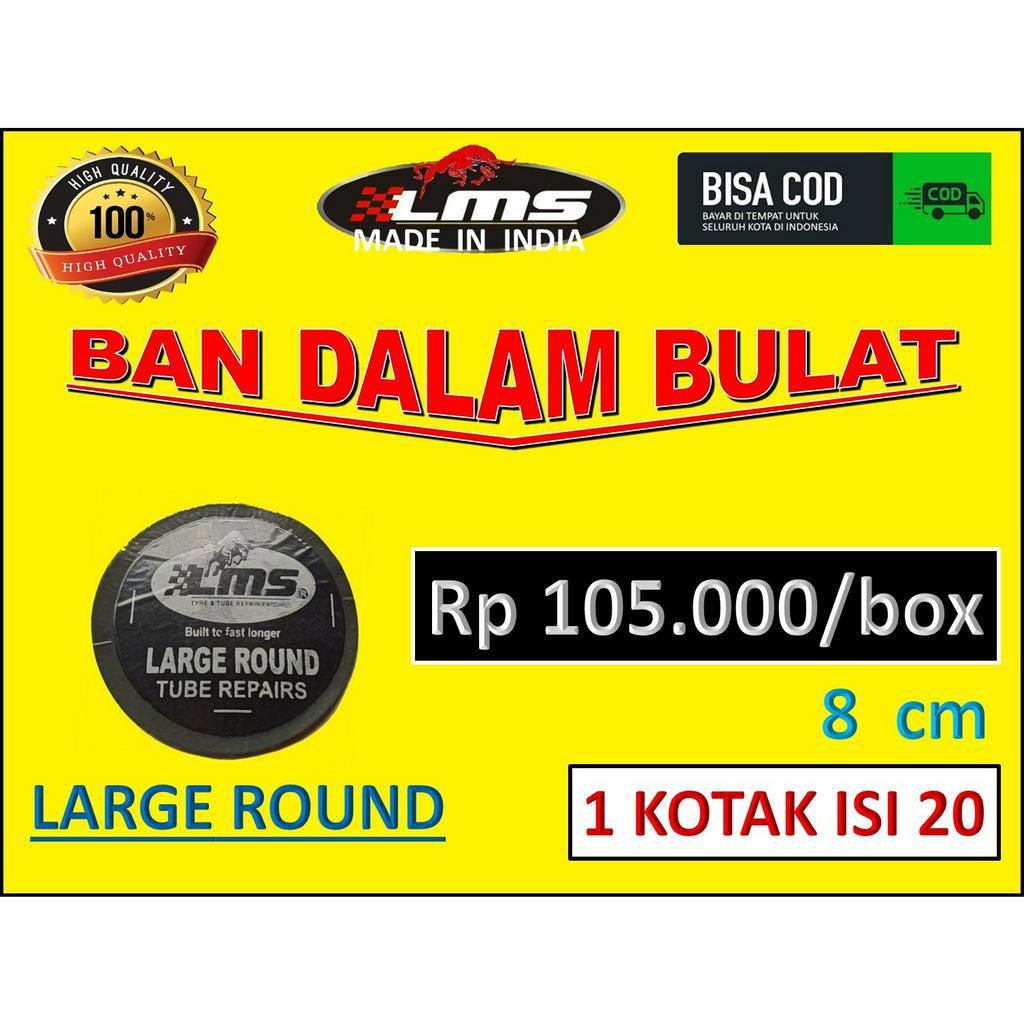 1 box LARGE round LMS the bestpatch tire repair karet tambal ban dalam tanpa bakar tip top tubeless 