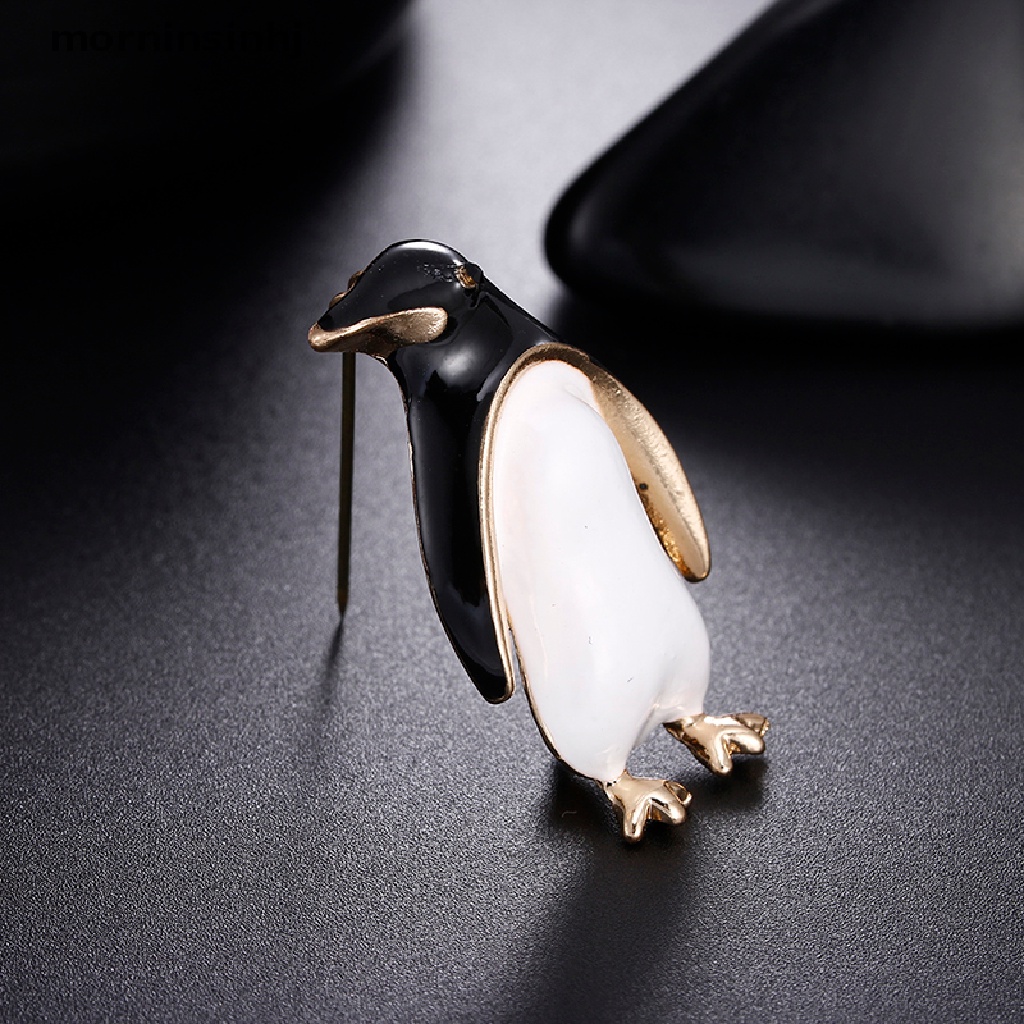 Mor Bros Pin Enamel Bentuk Penguin Kartun Untuk Aksesoris Fashion