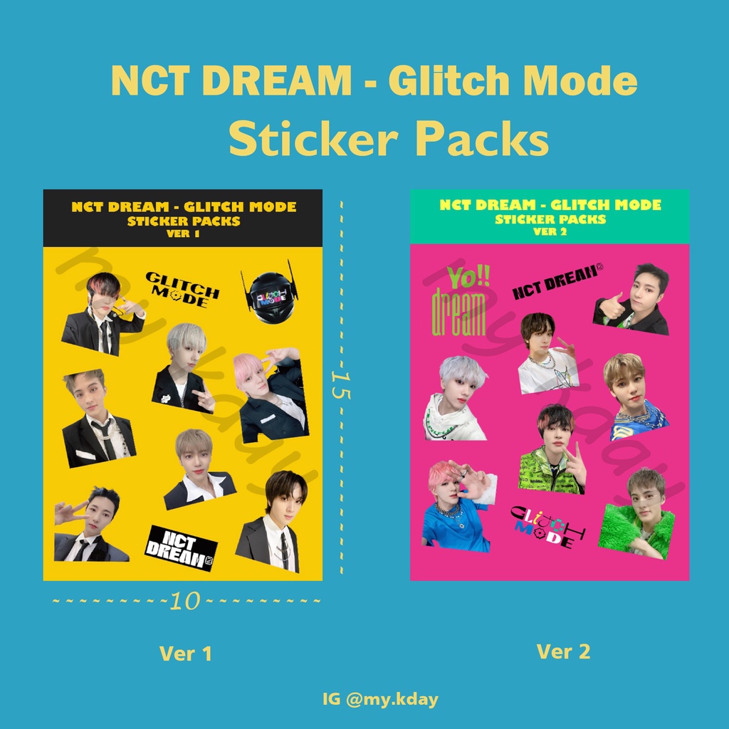 ST-0040, Unofficial Sticker Stiker NCT Dream Glitch Mode Kiss Cut