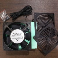 Fan AC 220V 12x12 Cooling Fan Exhaust Kipas Pendingin AC 220V 12cmx12cm LIstrik Kabel