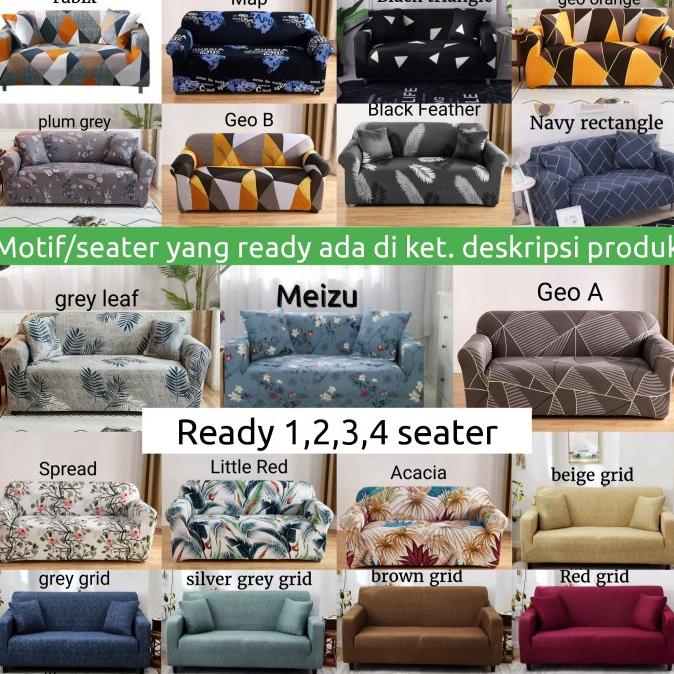 Cover Sofa 3 SEATER Import Sarung Sofa Stretch Kain Sofa 3 Seater