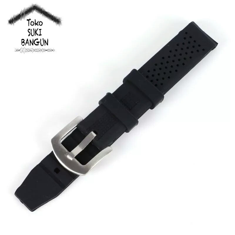 22mm Tali Jam Rubber BREATH Hole Air Watch Band Strap