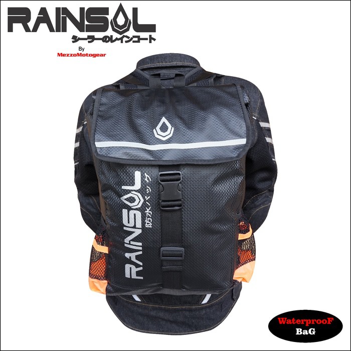 Backpack-Tas Waterproof Rainsol By Mezzo Black