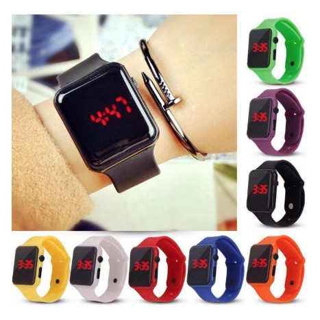 Jam Tangan LED Kotak Fashion