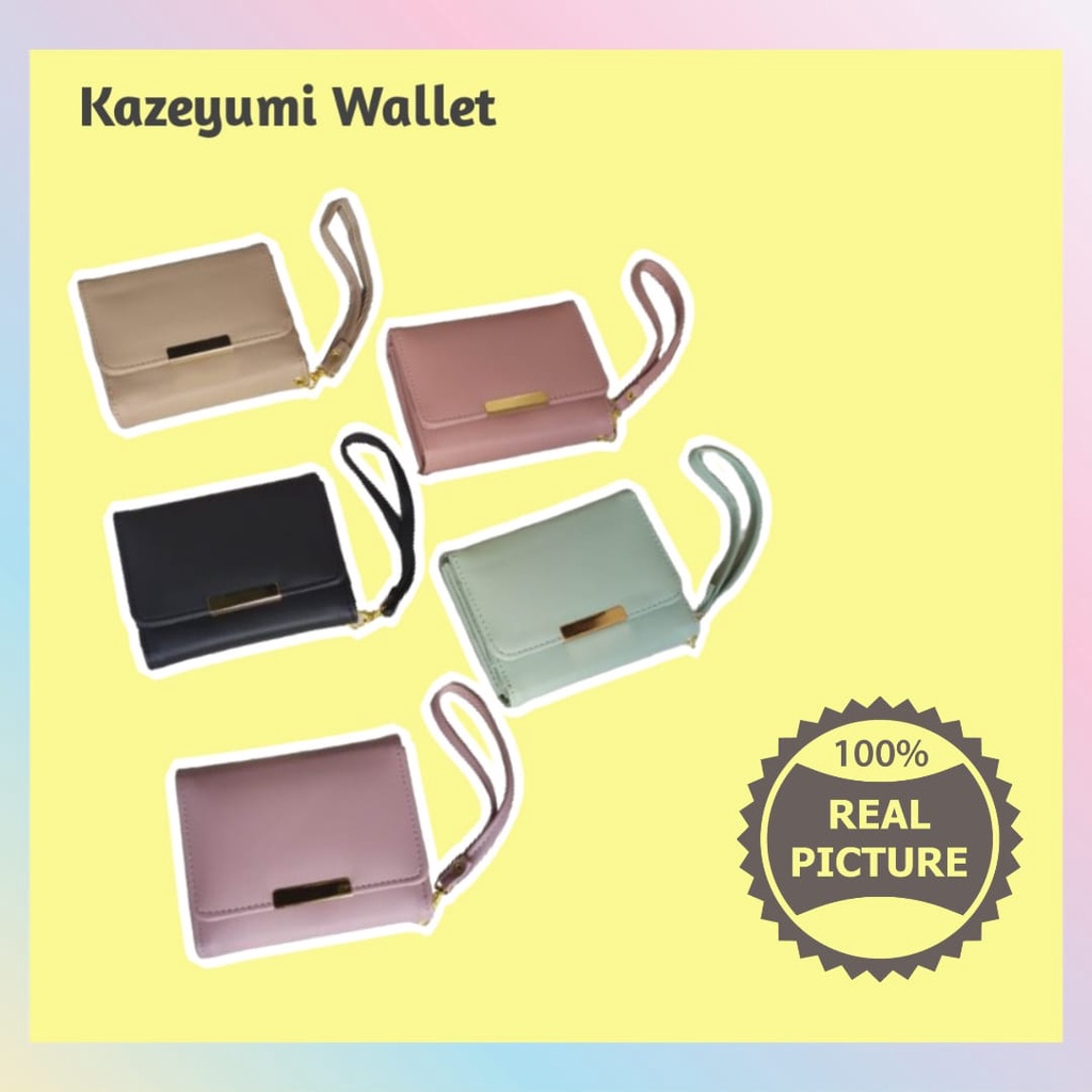 Dompet Lipat Kecil Kazeyumi Wallet  Dompet Lipat 3 Dompet Wanita