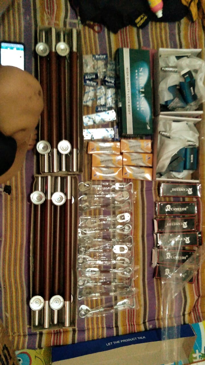 Handle Pintu Rumah Bulat Panjang 45 Cm Coklat Kayu Natural Cw Tarikan Pintu Gagang Pintu Kunci Pintu