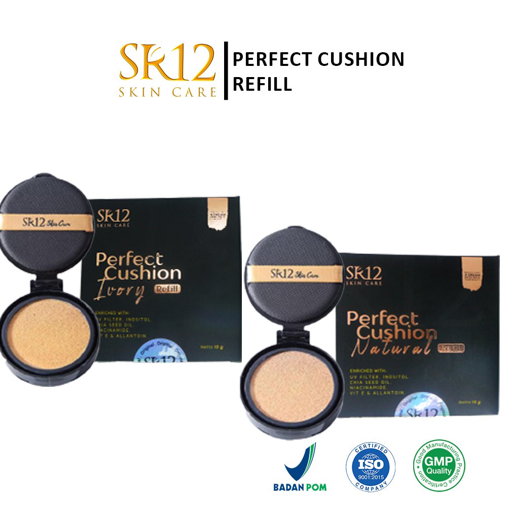 Perfect Cushion Refil SR12 Bedak Padat Menutupi Bekas Jerawat Menyempurnakan Make Up Spf 30