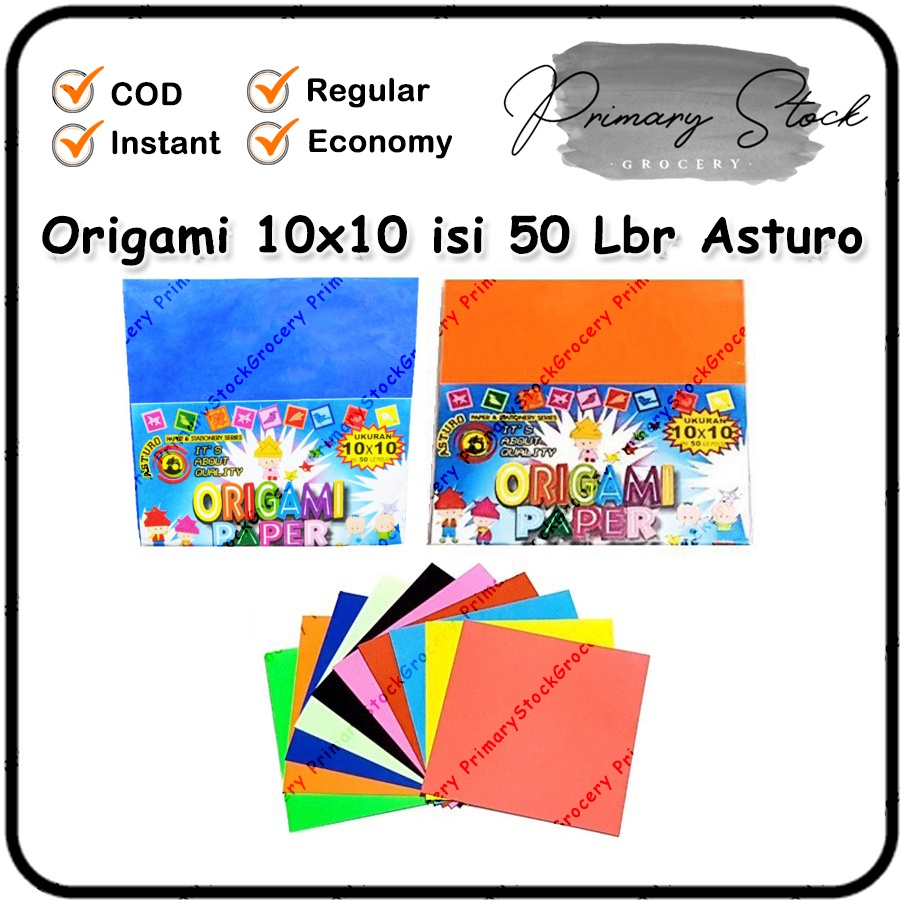 

Origami Paper 1 Warna Kertas Warna Warni Kertas Lipat 10x10 isi 50 Lembar Asturo