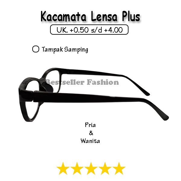 Kacamata Frame Cat Eye Kacamata Baca Lensa Plus (+) Pria Wanita Kacamata Rabun Dekat +1.00 s/d +3.00