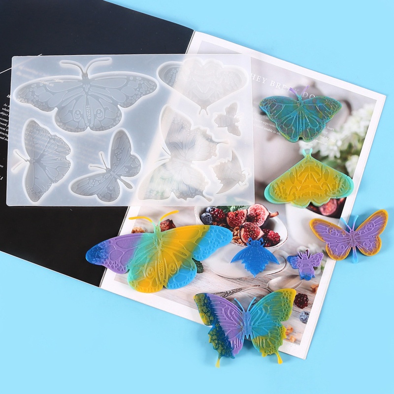 Siy Cetakan Lonceng Angin Butterfly Wind Chimes Bahan Silikon Resin Untuk Dekorasi Rumah