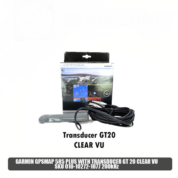 GARMIN GPSMAP 585 PLUS WITH TRANSDUCER GT 20 CLEAR VU SKU 010-10272-10