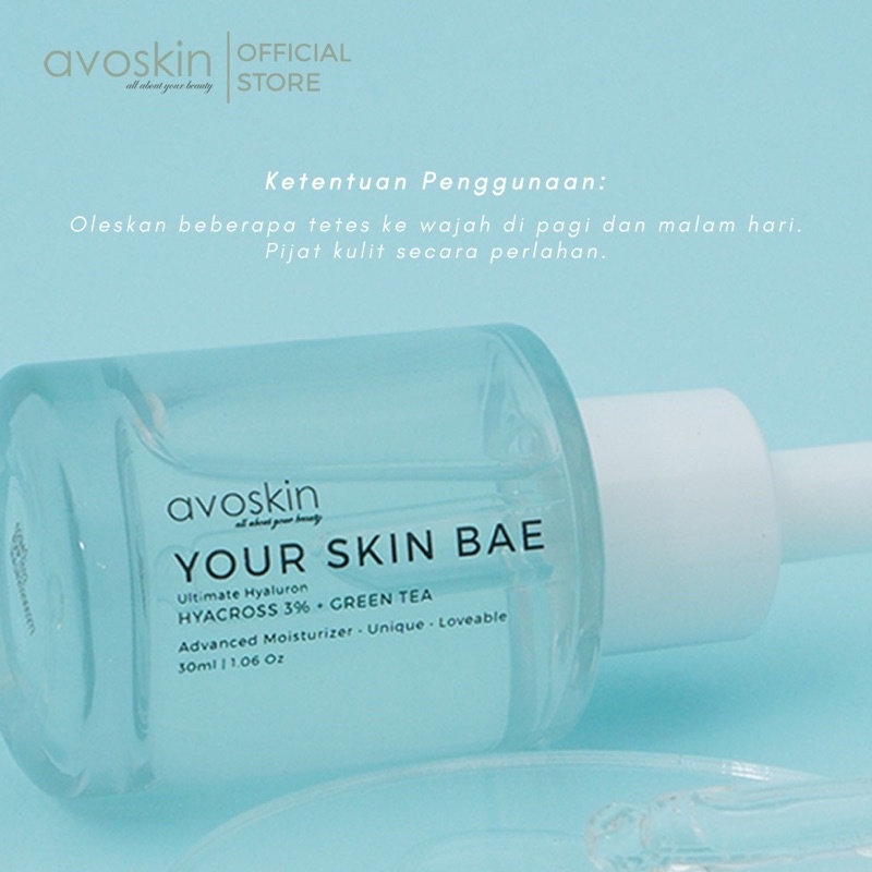 AVOSKIN Your Skin Bae SERUM Ultimate Hyaluron HYACROSS 3% + Green Tea 30ml BPOM