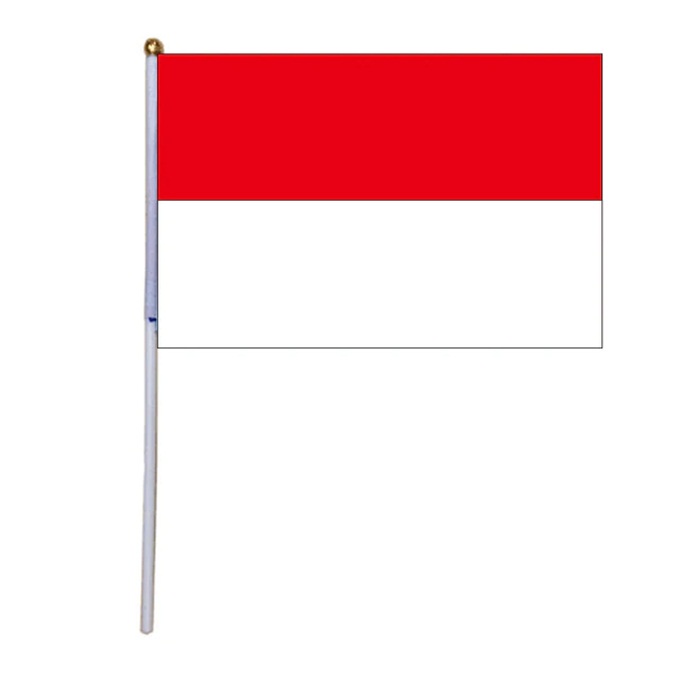 2pcs bendera tangan Indonesia Hand Waving Flag / bendera Merah Putih kecil