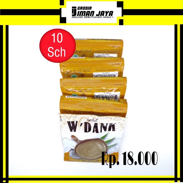 

Nutrisari W’Dank Bajigur 15gr. 1 Renceng (10 Sachet)