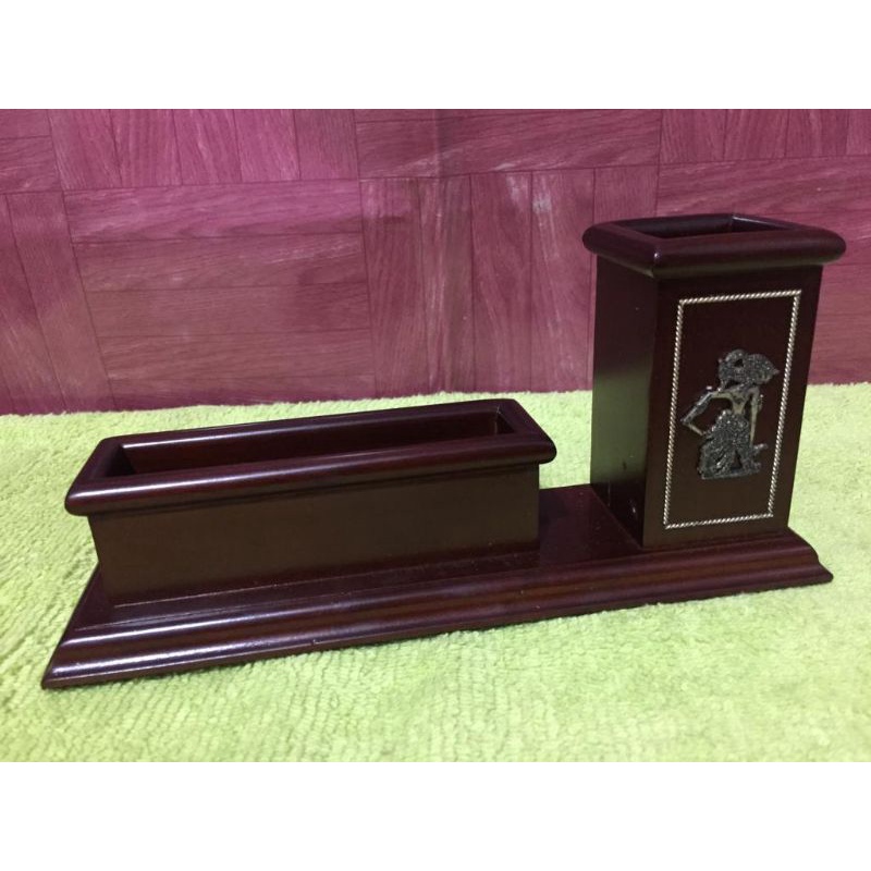 [Preloved, Kolpri] Tempat Pensil Meja Kayu