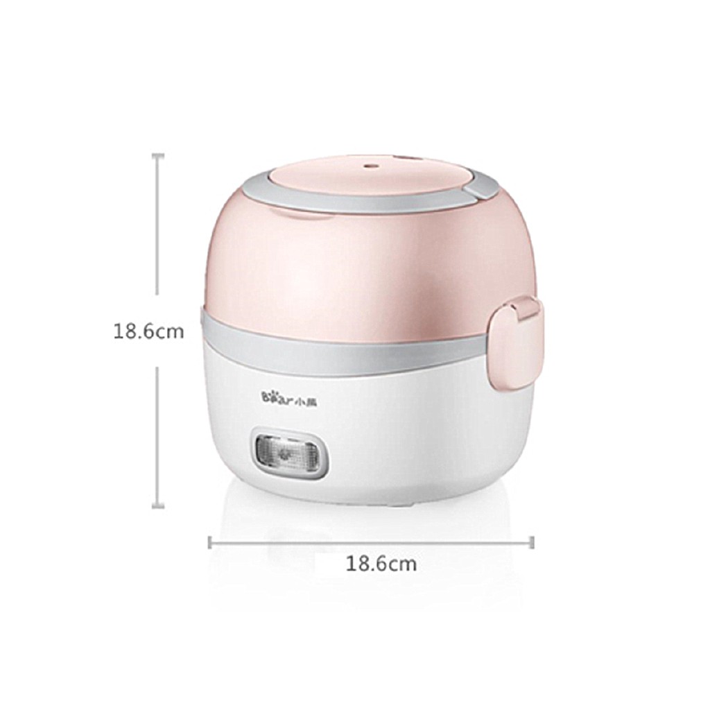 QWE Mini rice cooker multi-function portable rice cooker steamer slow 1.3L stainless steel liner heating box,Gold 
