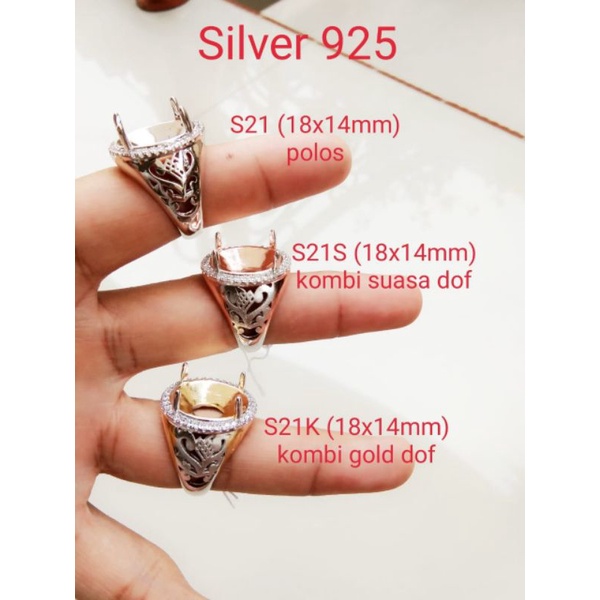 Ring Cincin Emban Perak Hongkong / Silver 925 / Model S21
