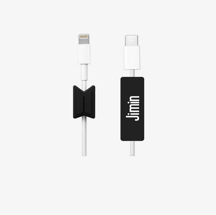 2pcs / Set Cover Pelindung Kabel Data / Charger / Earphone Desain Bts