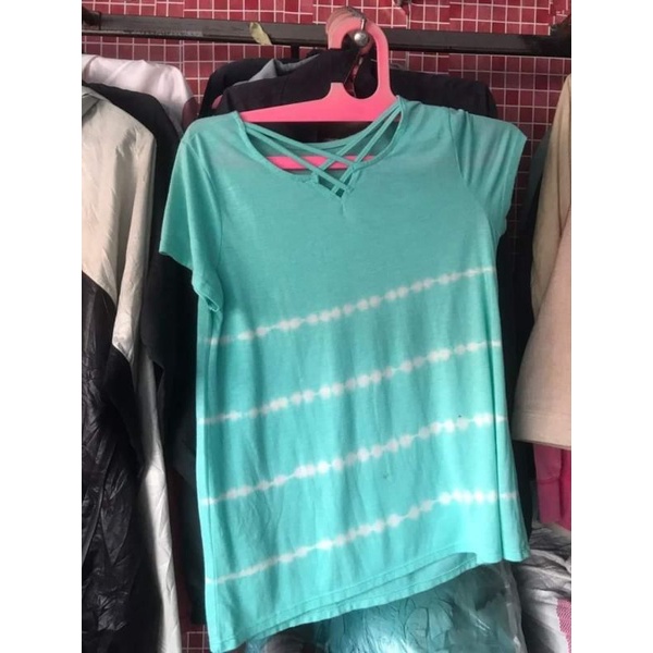 T-Shirt Tie Dye Sonoma Atasan kaos Garis branded wanita